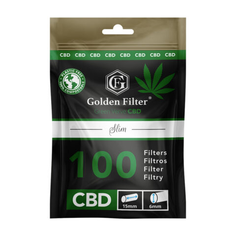 filtry papierosowe GOLDEN FILTER GREEN VERVE CBD 100 Slim